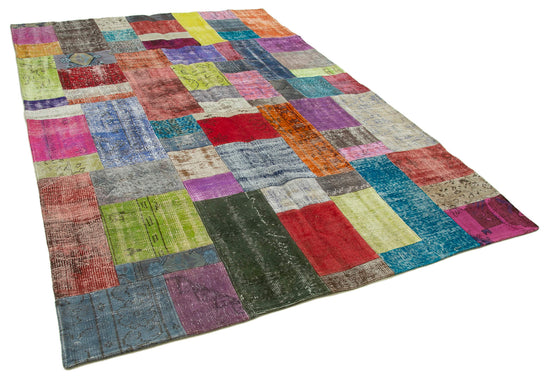 7x10 Multicolor Patchwork Rug - 32278