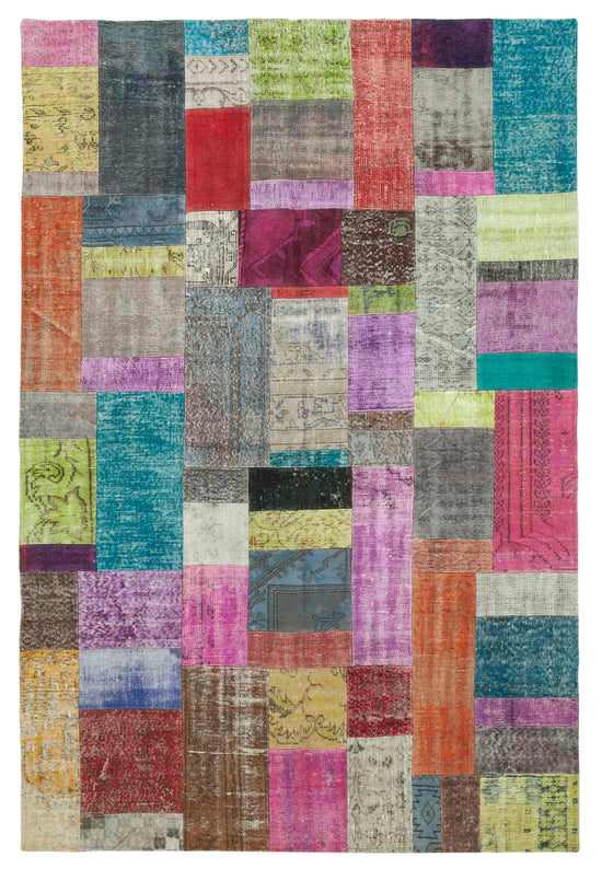 7x10 Multicolor Patchwork Rug - 32279