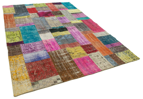 7x10 Multicolor Patchwork Rug - 32279