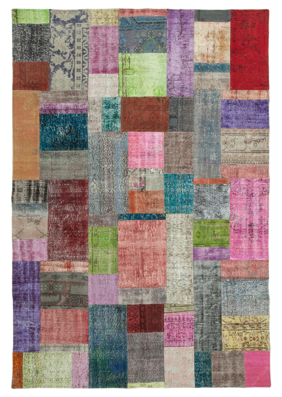 7x10 Multicolor Patchwork Rug - 32280