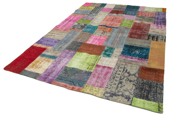 7x10 Multicolor Patchwork Rug - 32280