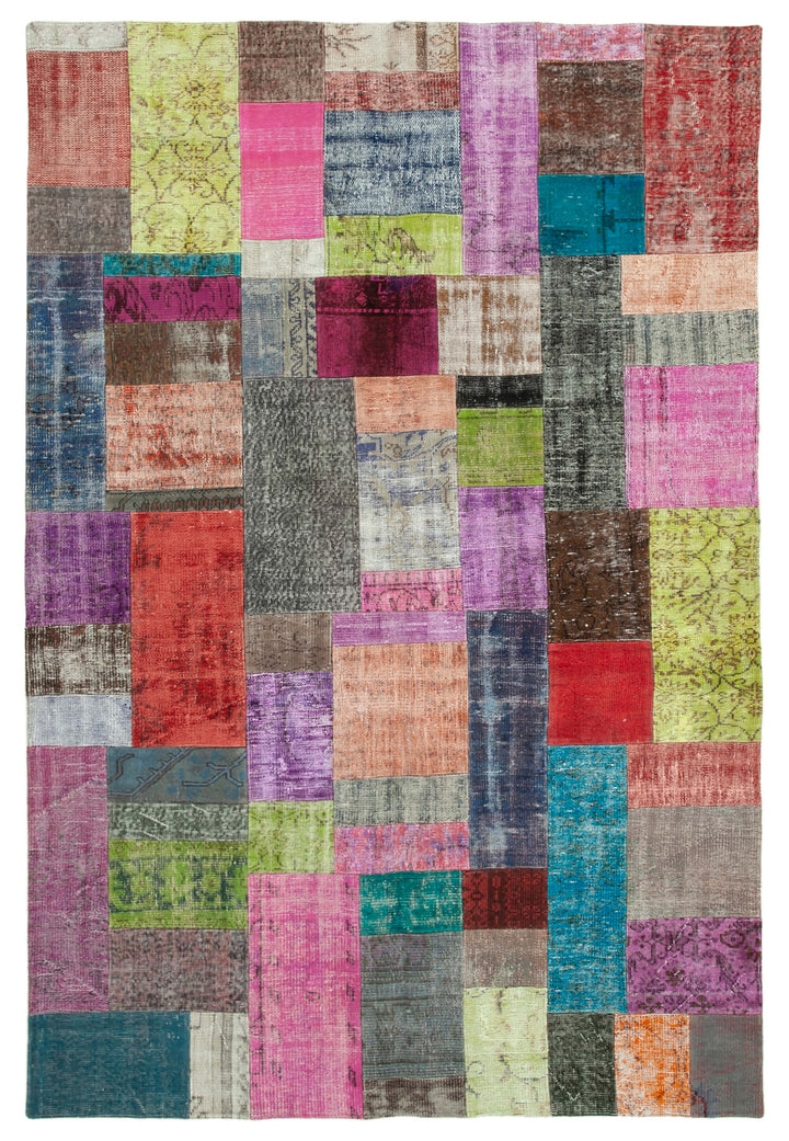 7x10 Multicolor Patchwork Rug - 32281