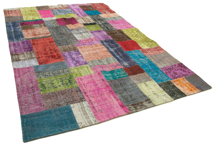 7x10 Multicolor Patchwork Rug - 32281