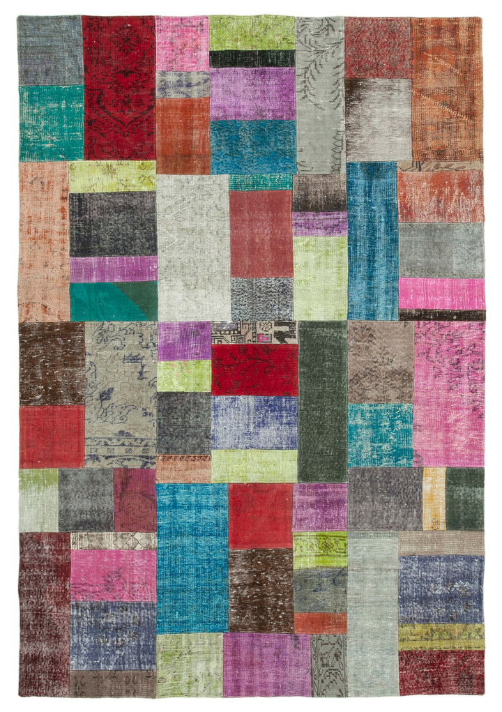 7x10 Multicolor Patchwork Rug - 32282