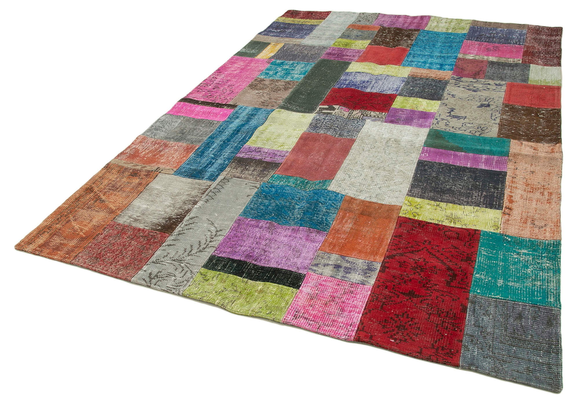 7x10 Multicolor Patchwork Rug - 32282