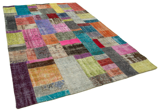 7x10 Multicolor Patchwork Rug - 32285