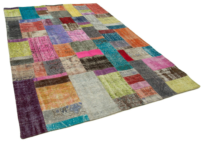 7x10 Multicolor Patchwork Rug - 32285