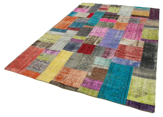 7x10 Multicolor Patchwork Rug - 32285