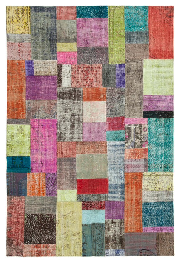 7x10 Multicolor Patchwork Rug - 32286