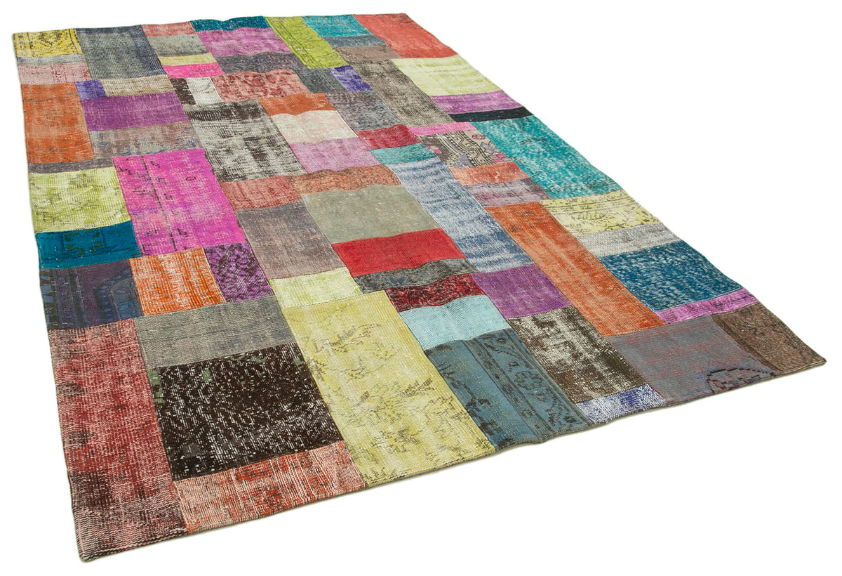 7x10 Multicolor Patchwork Rug - 32286