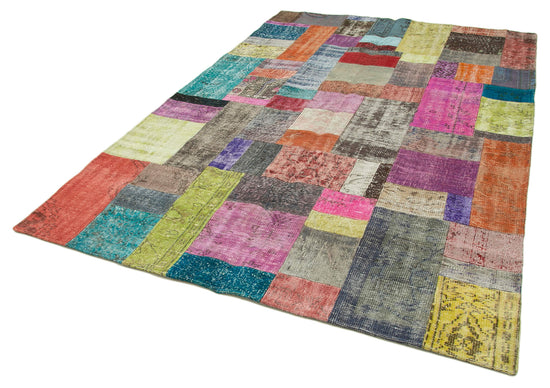 7x10 Multicolor Patchwork Rug - 32286