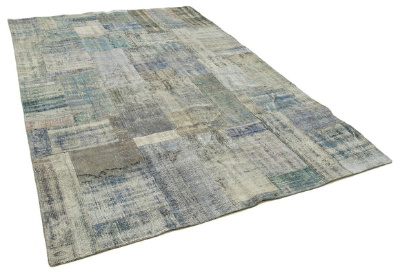 7x10 Grey Patchwork Rug - 32289