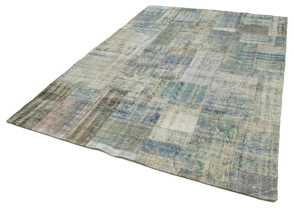 7x10 Grey Patchwork Rug - 32289