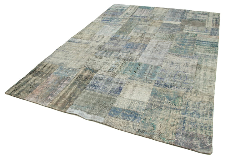 7x10 Grey Patchwork Rug - 32289