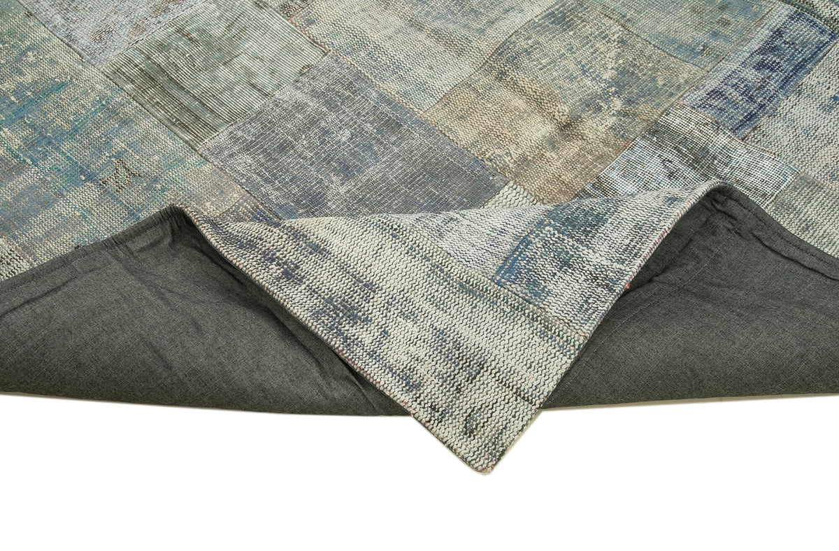 7x10 Grey Patchwork Rug - 32289