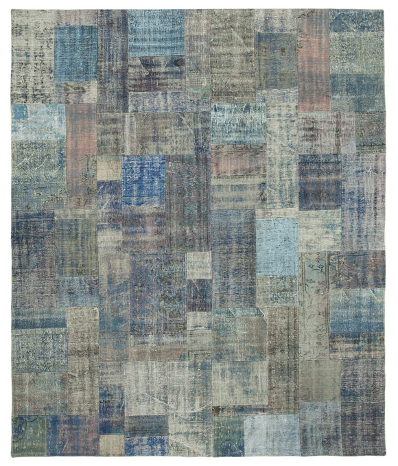 8x10 Blue Patchwork Rug - 32298