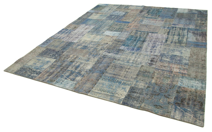 8x10 Blue Patchwork Rug - 32299
