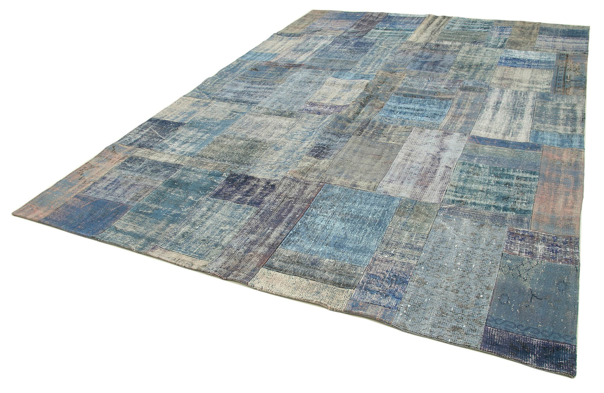 8x11 Blue Patchwork Rug- 32320