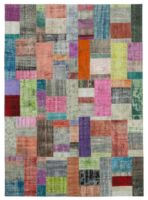 8x11 Multicolor Patchwork Rug- 32327