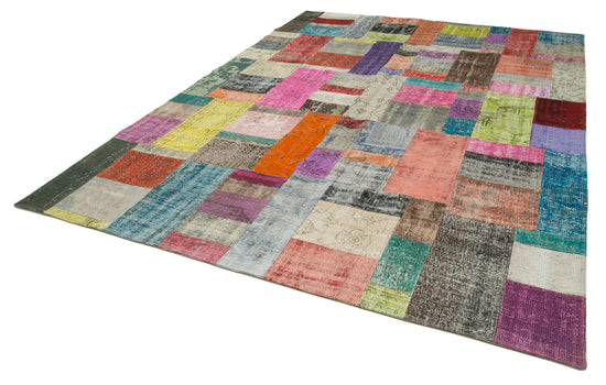 8x11 Multicolor Patchwork Rug- 32327