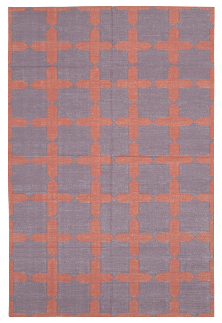 6x9 Purple Dhurrie Rug - 32344