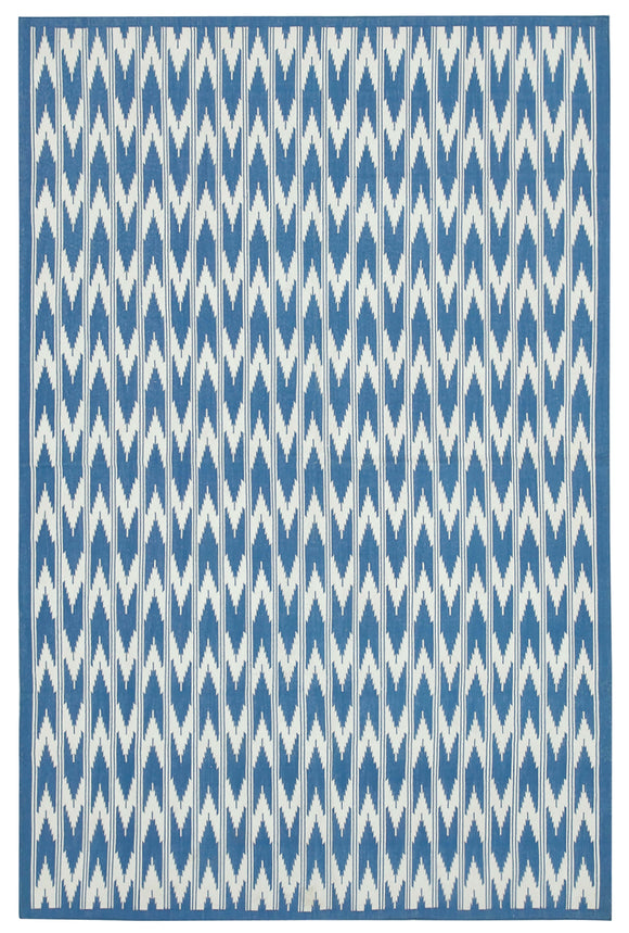 6x9 Blue Dhurrie Rug - 32347