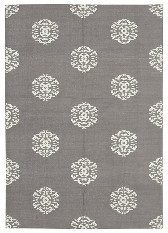 6x9 Grey Dhurrie Rug - 32351