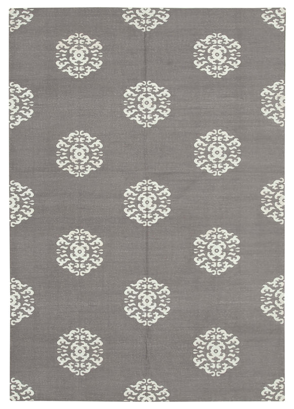 6x9 Grey Dhurrie Rug - 32351