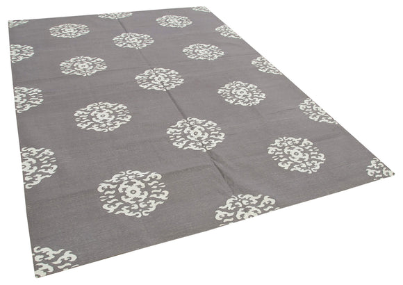6x9 Grey Dhurrie Rug - 32351