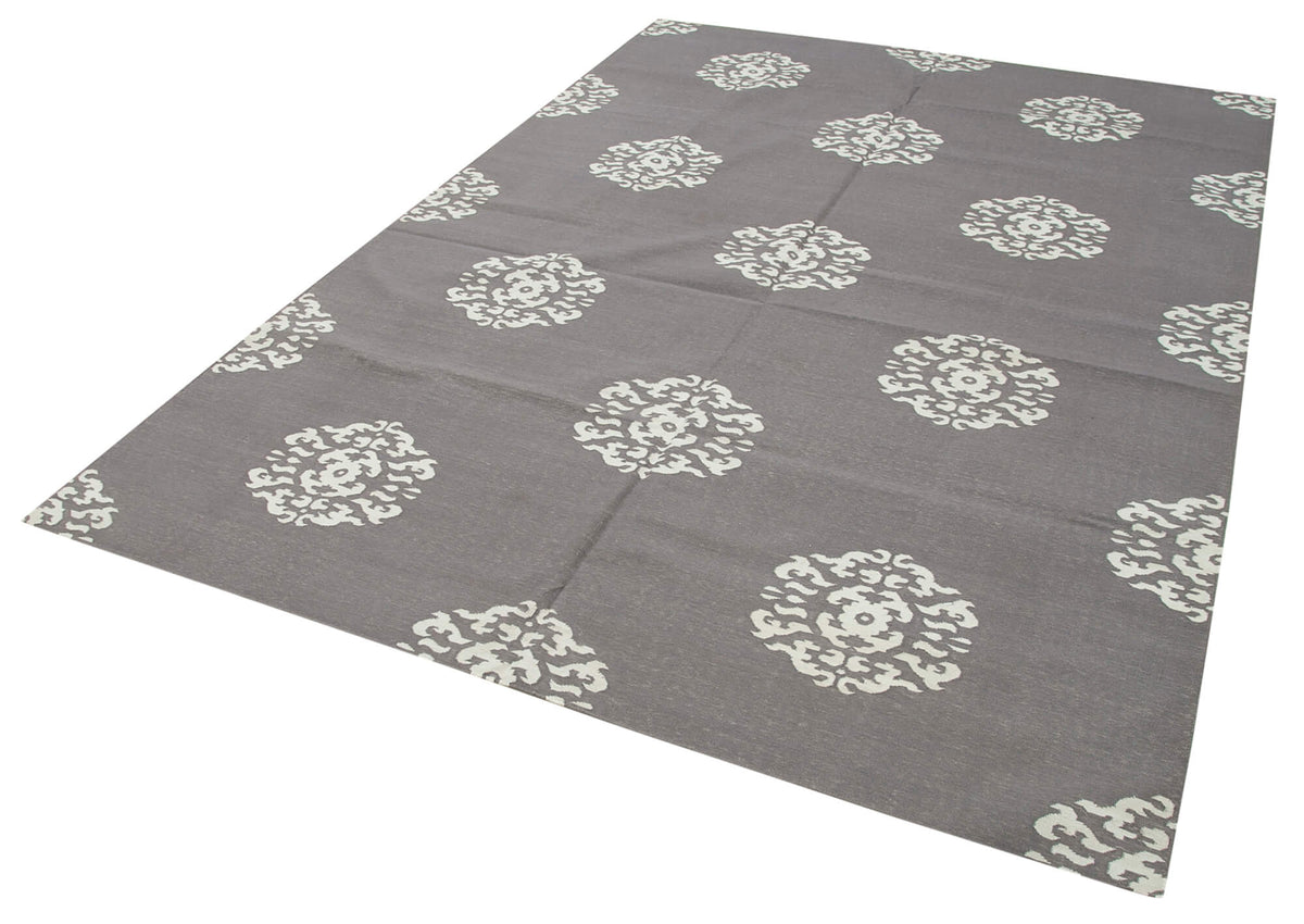 6x9 Grey Dhurrie Rug - 32351