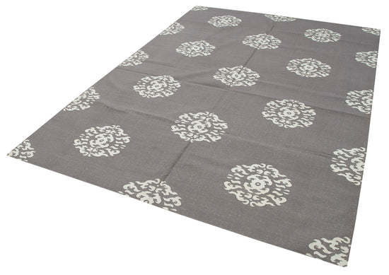 6x9 Grey Dhurrie Rug - 32351
