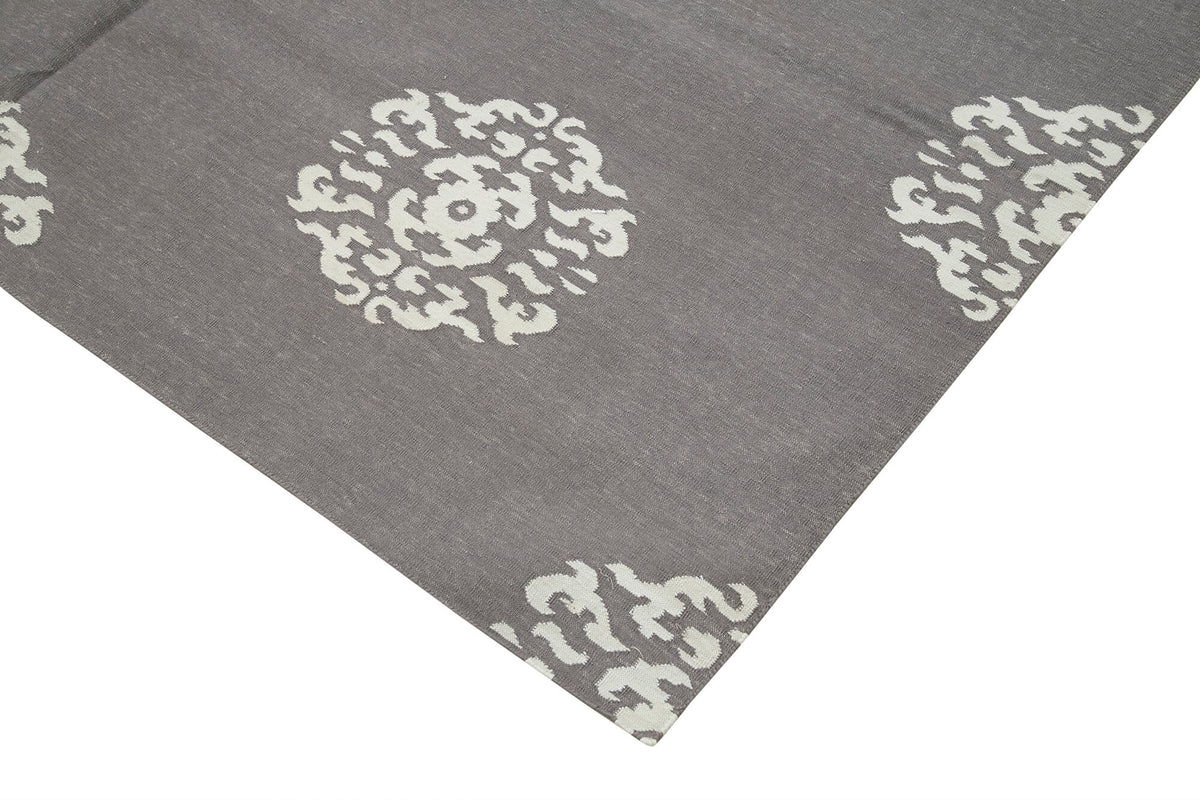 6x9 Grey Dhurrie Rug - 32351