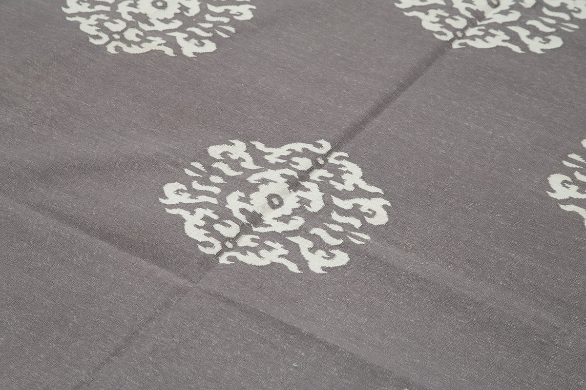 6x9 Grey Dhurrie Rug - 32351