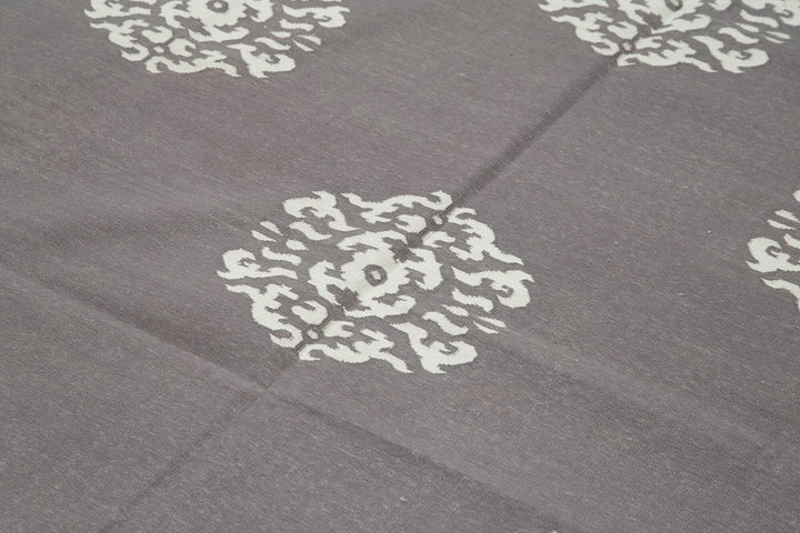 6x9 Grey Dhurrie Rug - 32351