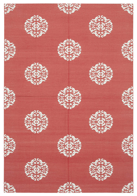 6x9 Red Dhurrie Rug - 32353
