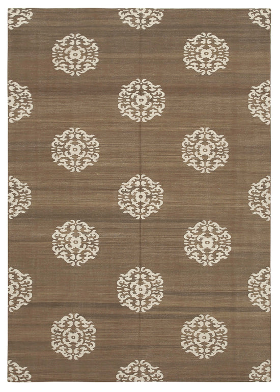 6x9 Brown Dhurrie Rug - 32354