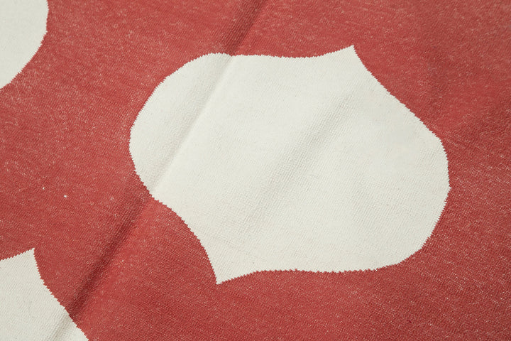 6x9 Red Dhurrie Rug - 32358