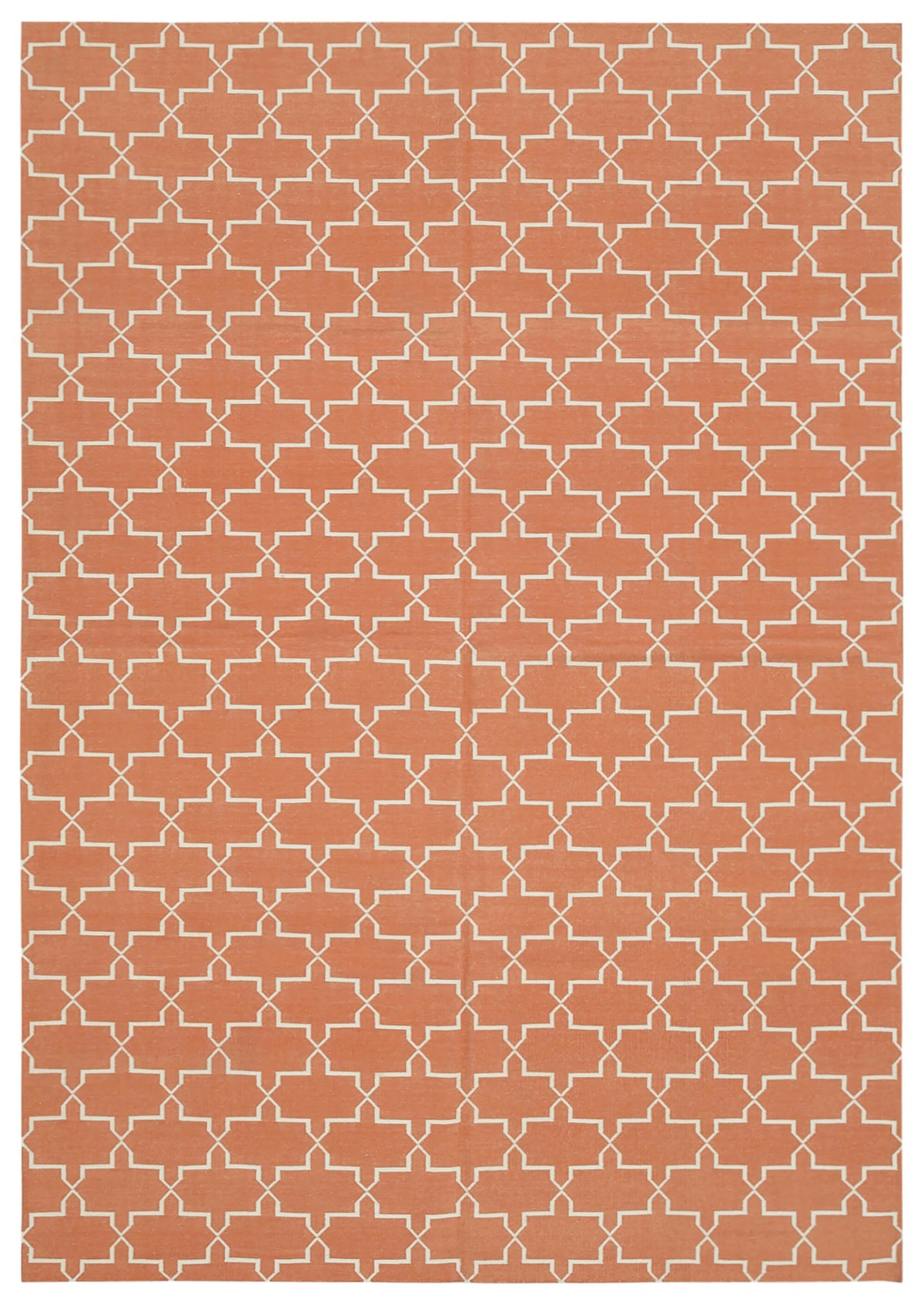 6x9 Orange Dhurrie Rug - 32362