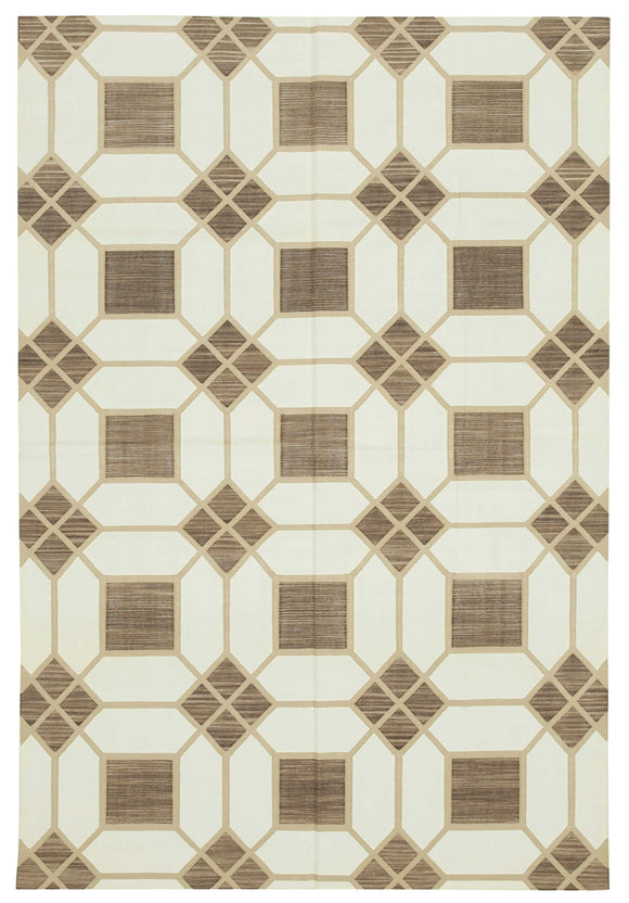 6x9 Brown Dhurrie Rug - 32363
