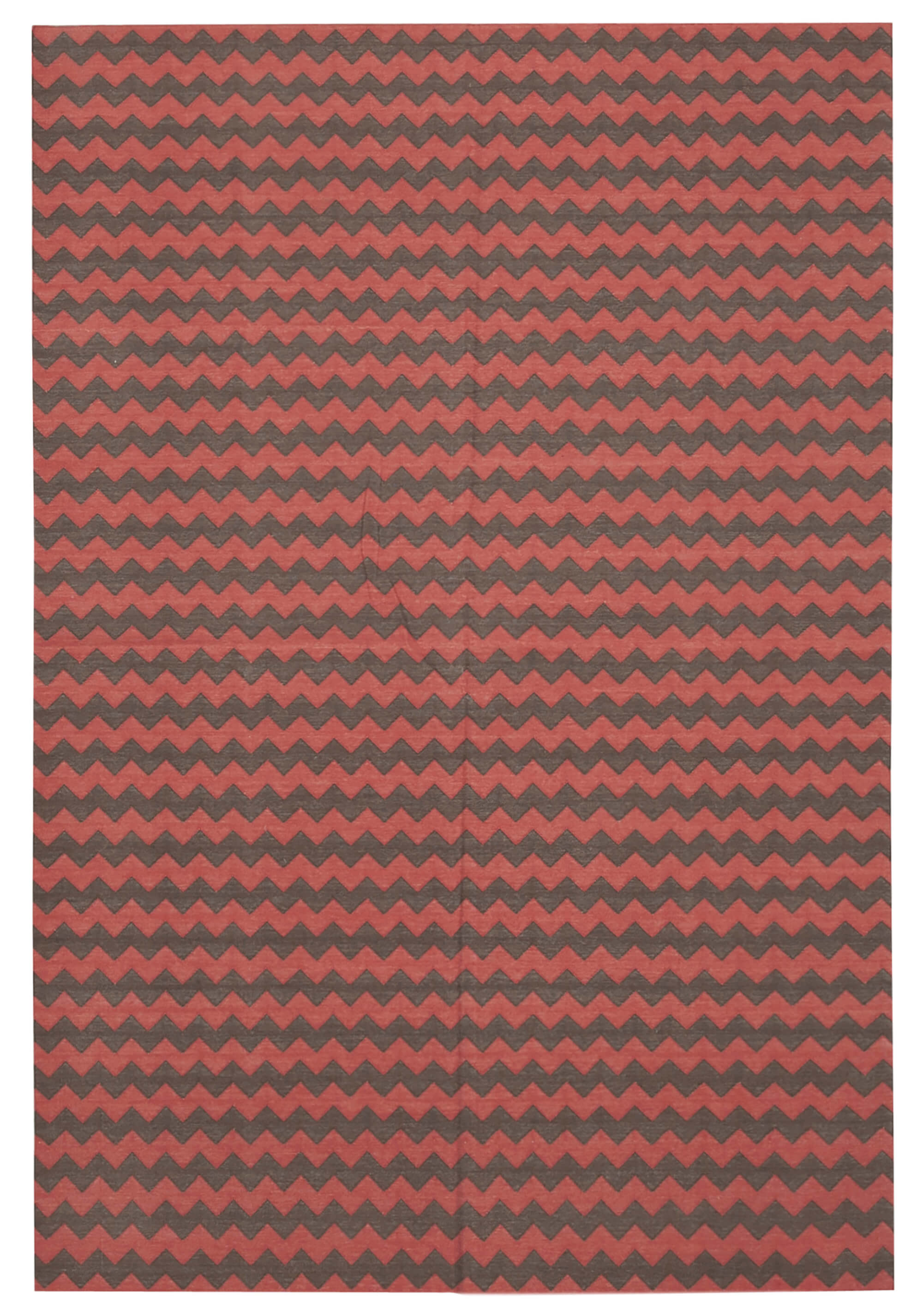 6x9 Red Dhurrie Rug - 32364