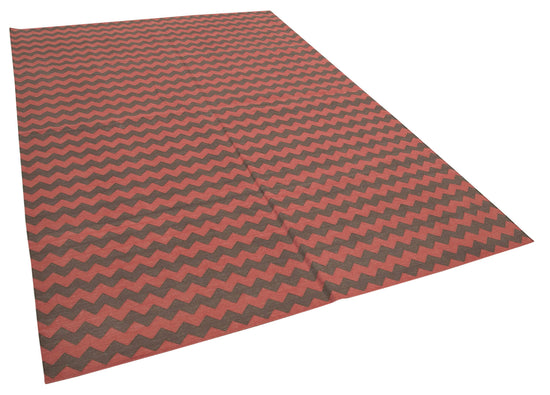 6x9 Red Dhurrie Rug - 32364