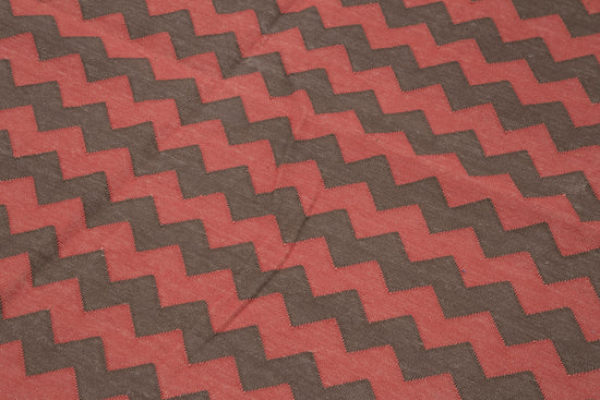 6x9 Red Dhurrie Rug - 32364