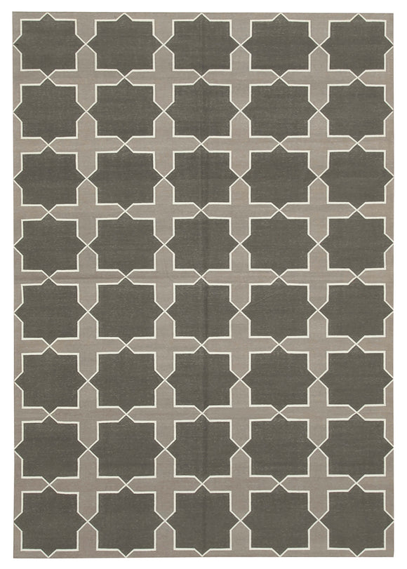 6x9 Grey Dhurrie Rug - 32365