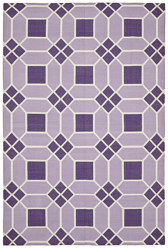 6x9 Purple Dhurrie Rug - 32367