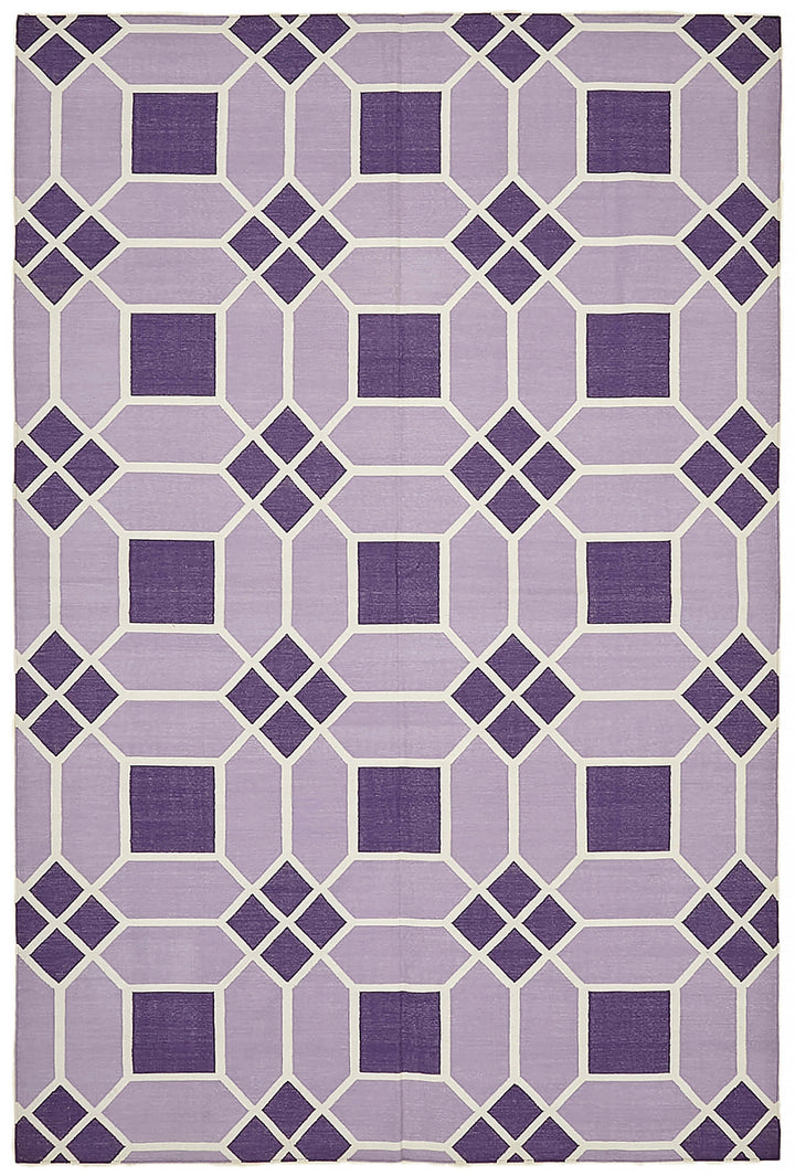 6x9 Purple Dhurrie Rug - 32367