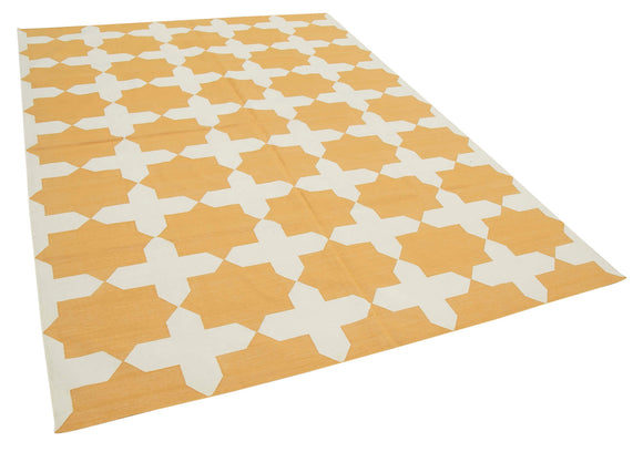 6x9 Yellow Dhurrie Rug - 32368