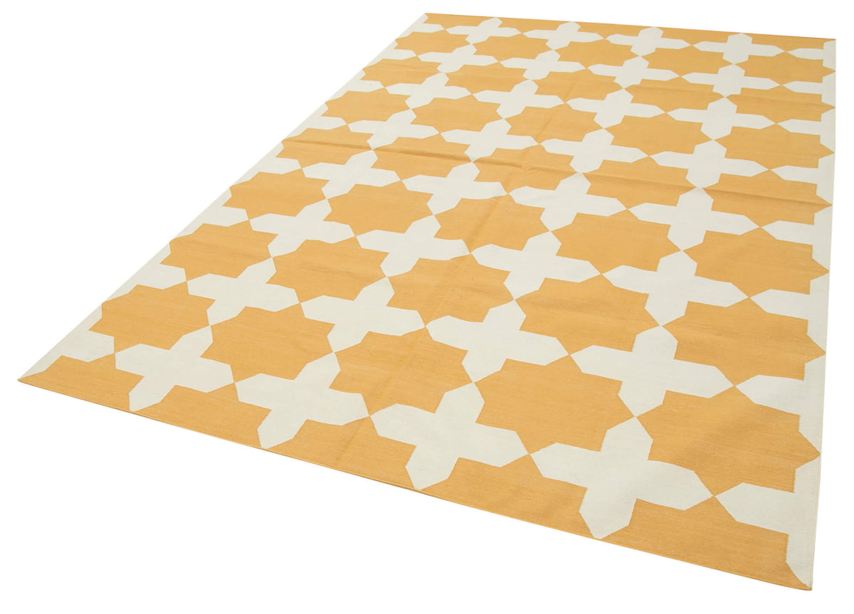 6x9 Yellow Dhurrie Rug - 32368