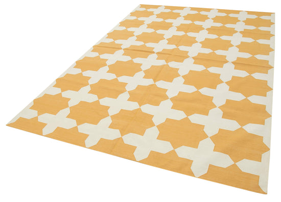 6x9 Yellow Dhurrie Rug - 32368