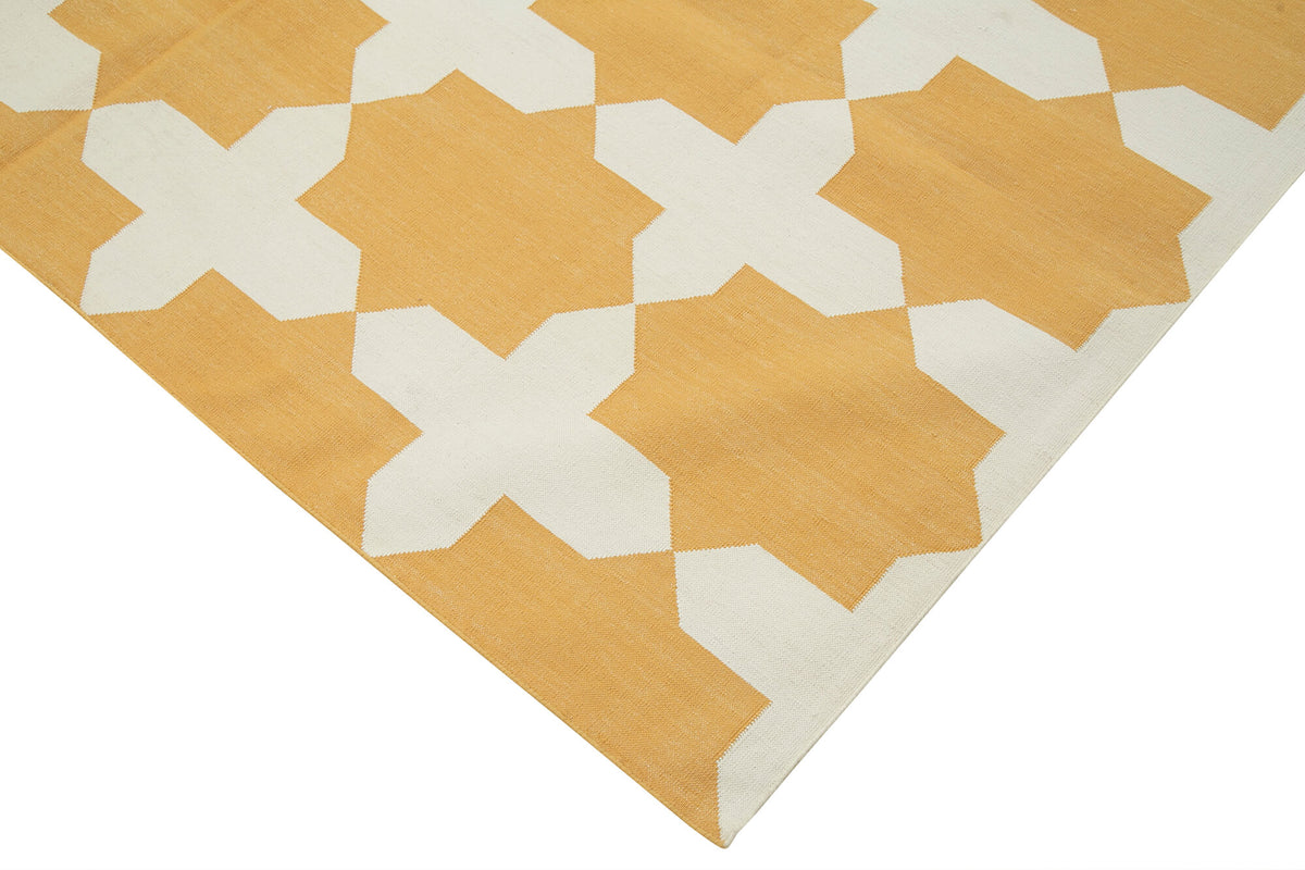 6x9 Yellow Dhurrie Rug - 32368