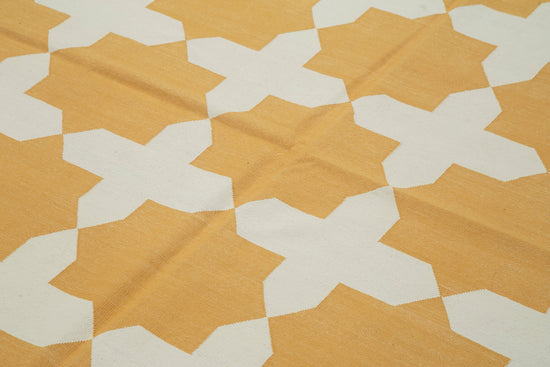 6x9 Yellow Dhurrie Rug - 32368